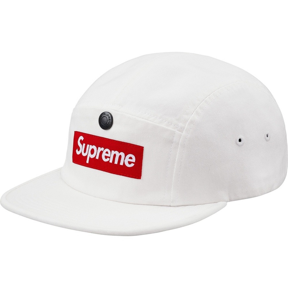 SUPREME White Snap Button Pocket Camp Cap